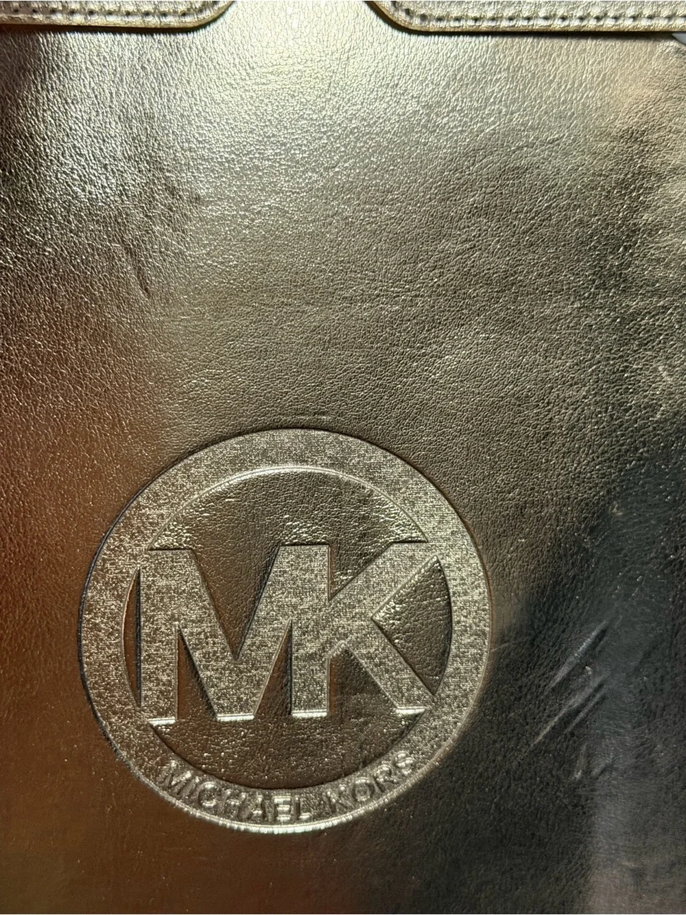 Michael Kors Jet Set Black Snakeskin Embossed Large Zip Around Tablet Wallet